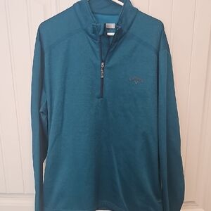 Callaway Teal Performance Pullover Fleece Lined- XL